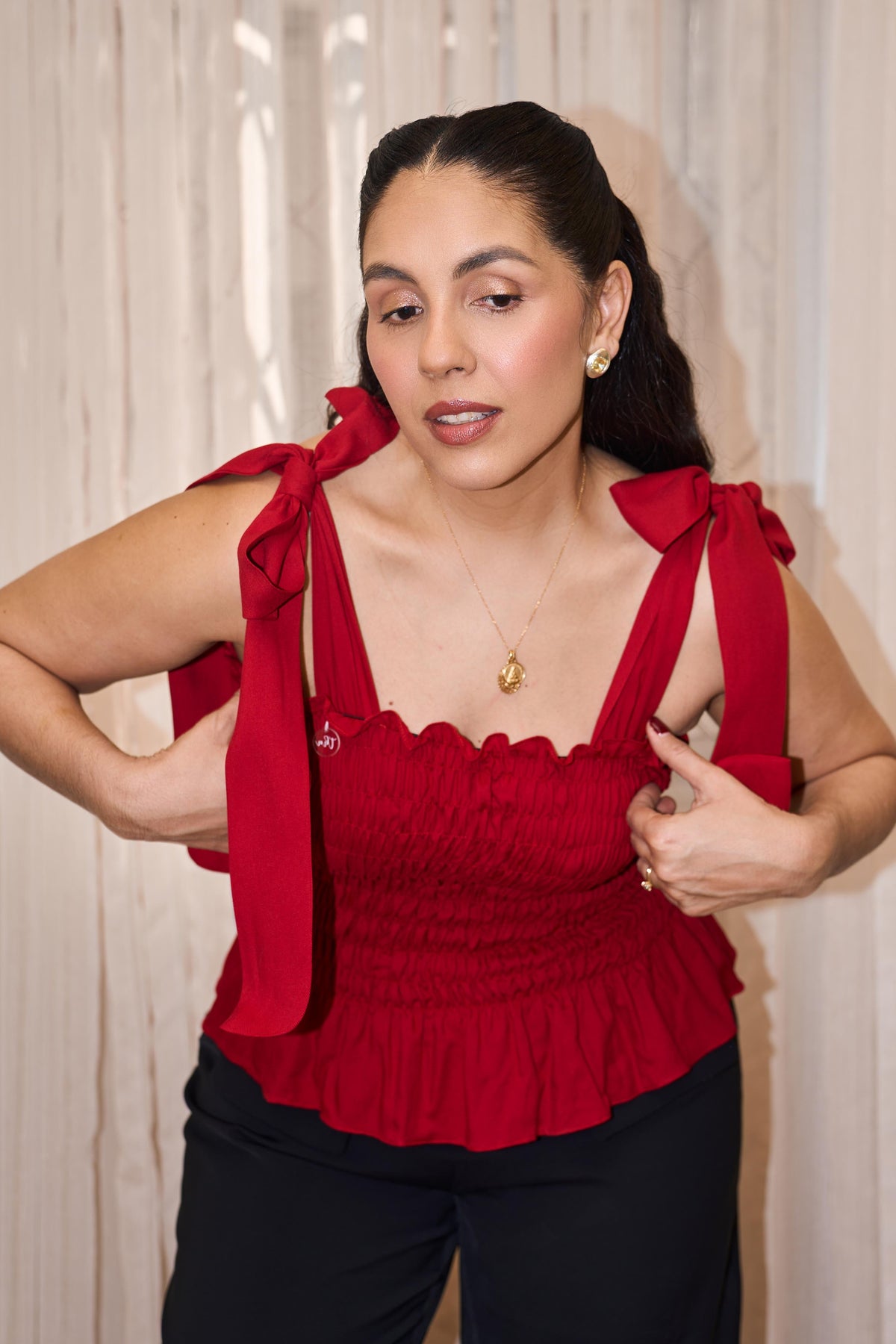 Carola Top Cherry Red