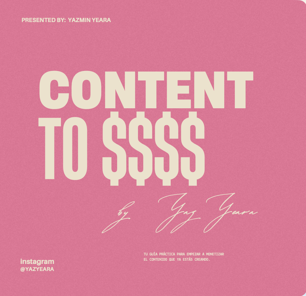 Content to $$$ | Guía Digital (PDF Download)